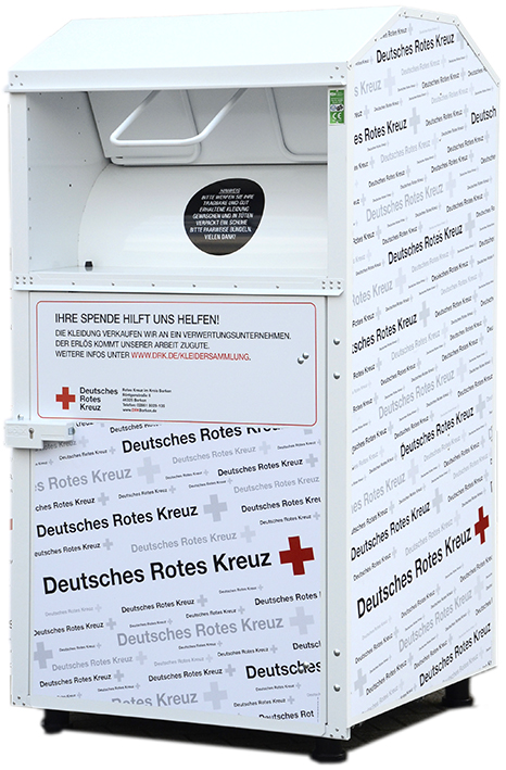 Altkleidercontainer des Roten Kreuzes im Kreis Borken